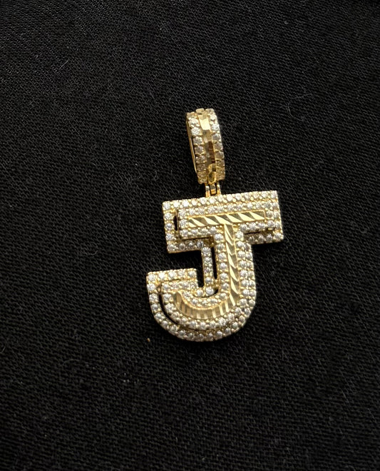MEDAL LETTER J IN GOLD 14K