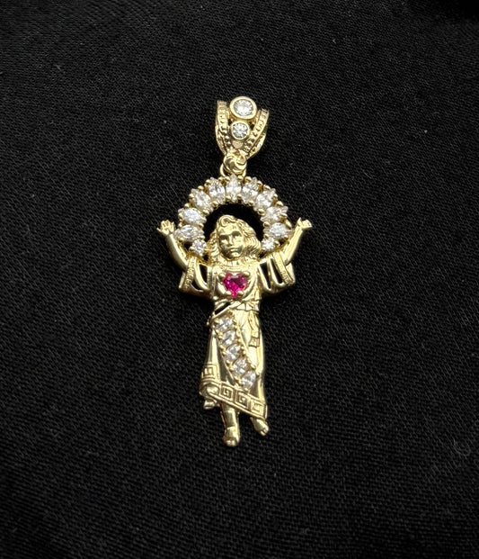 MEDAL OF DIVINE CHILD JESUS IN GOLD 14K