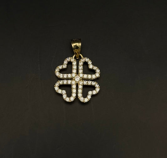 MEDAL TREBOL HEARTS  IN 14K GOLD