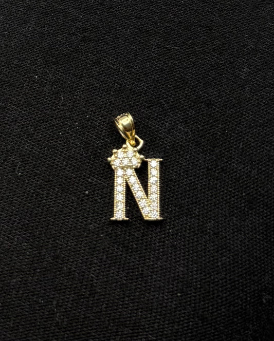 MEDAL LETTER S IN GOLD 14K