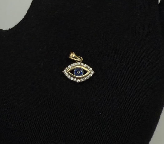 EVIL EYE PROTECTOR MEDAL IN GOLD 14K