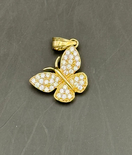 MEDAL BUTTERFLY  IN 14K GOLD