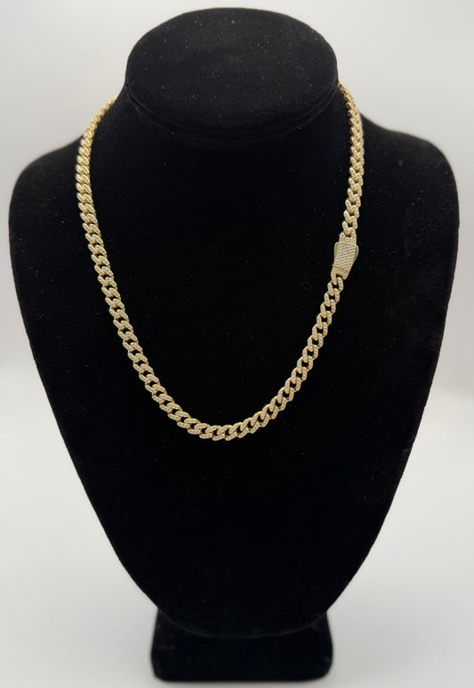 CHOKER STONE CHAINS IN GOLD 14K
