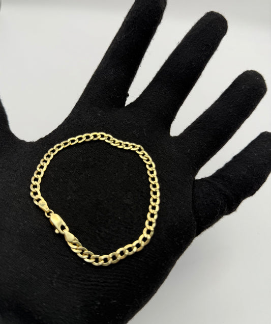 BRACELET CUBAN HOLLOW IN GOLD 14K