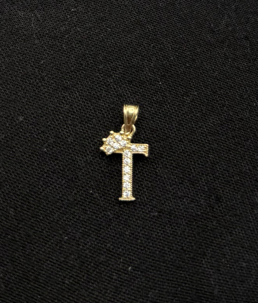 MEDAL LETTER T IN GOLD 14K