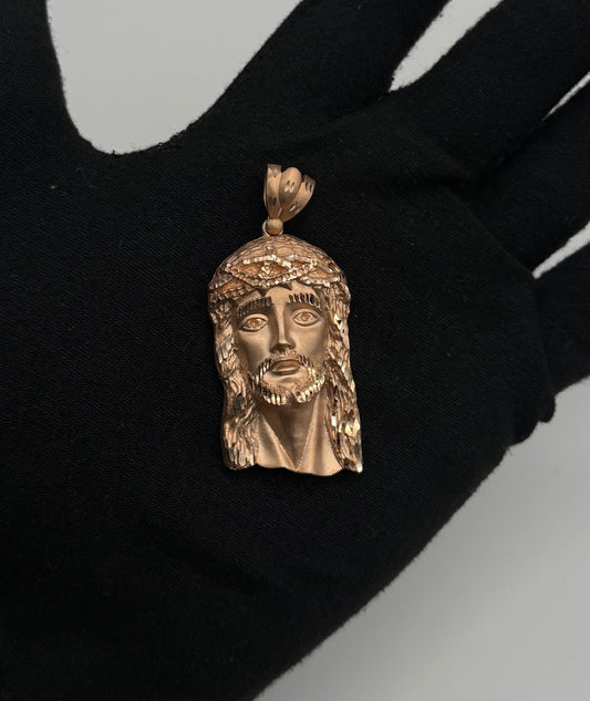 FACE OF CHRIST IN 14K ROSE GOLD