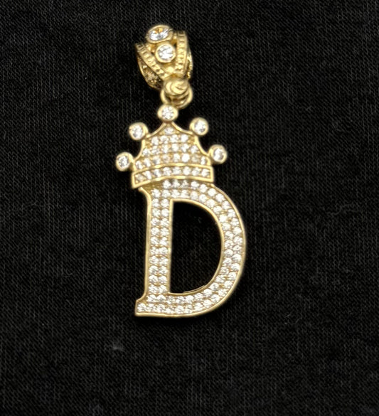 MEDAL LETTER D IN 14K GOLD