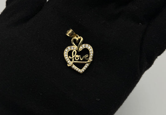 MEDAL HEART LOVE IN GOLD 14K