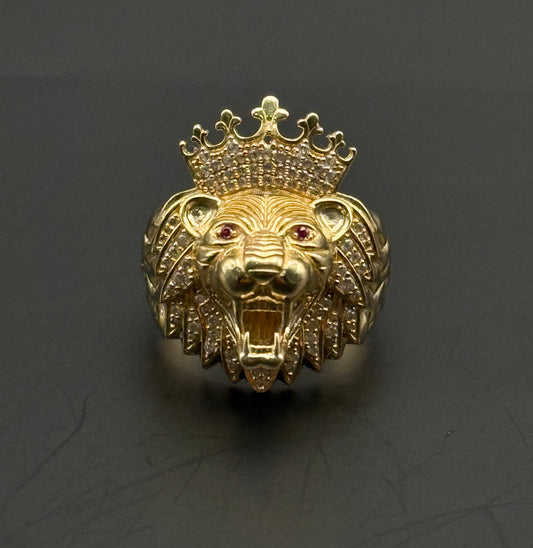 RING LION IN 14K GOLD