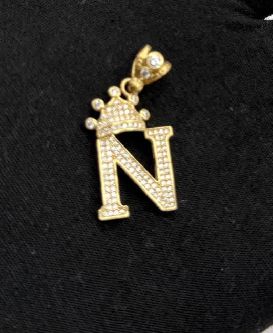 MEDAL LETTER N IN 14K GOLD