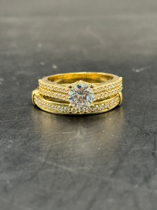 DUO OF WEDDING RINGS IN 14K GOLD
