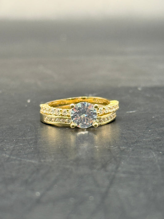 DUO OF WEDDING RINGS IN 14K GOLD