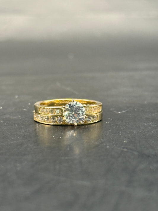 DUO OF WEDDING RINGS IN 14K GOLD