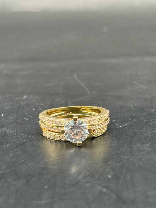DUO OF WEDDING RINGS IN 14K GOLD