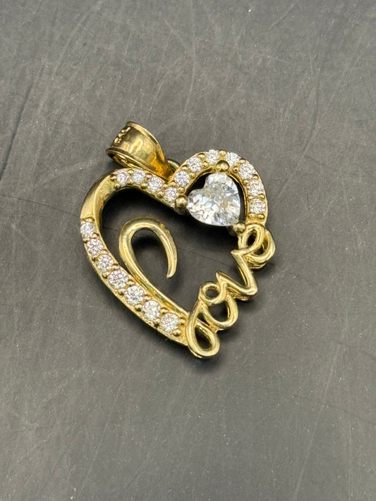 MEDAL LOVE HEART IN 14K GOLD