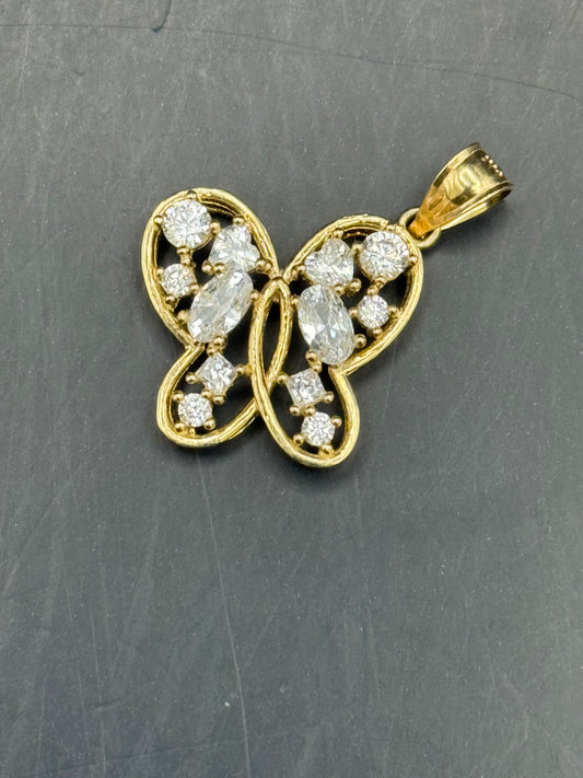 MEDAL BUTTERFLY  IN 14K GOLD
