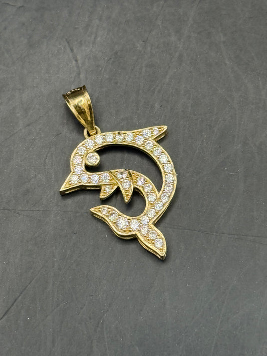MEDAL DOLPHIN IN 14K GOLD