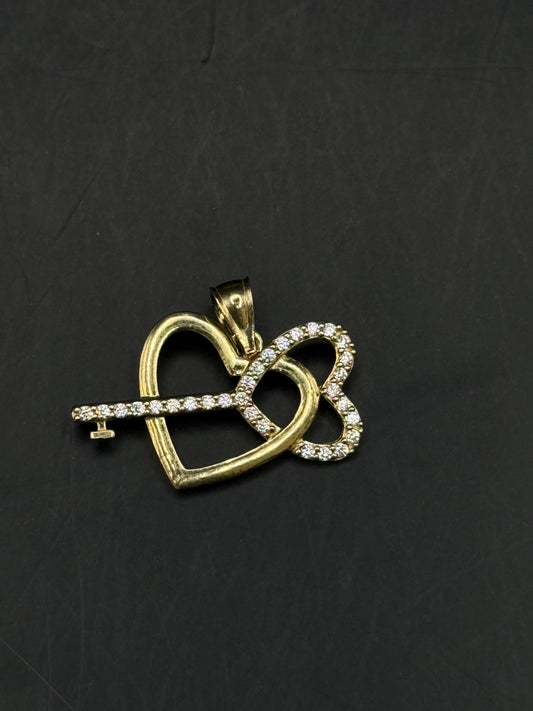 MEDAL KEY HEART IN 14K GOLD