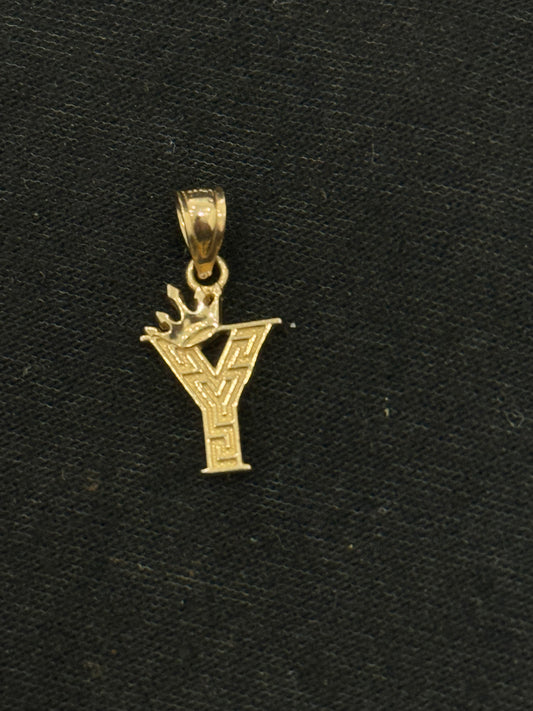 MEDAL LETTER Y IN GOLD 14K
