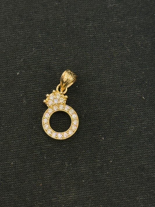 MEDAL LETTER O IN GOLD 14K