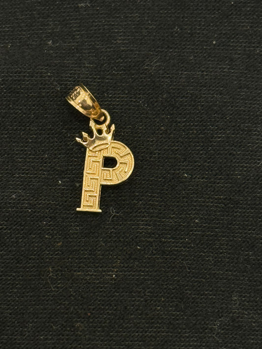 MEDAL LETTER P IN GOLD 14K