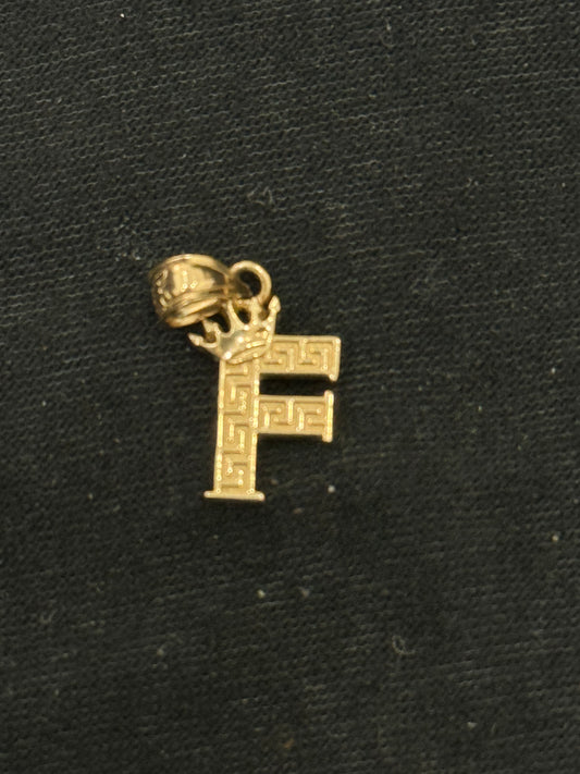 MEDAL LETTER F IN GOLD 14K