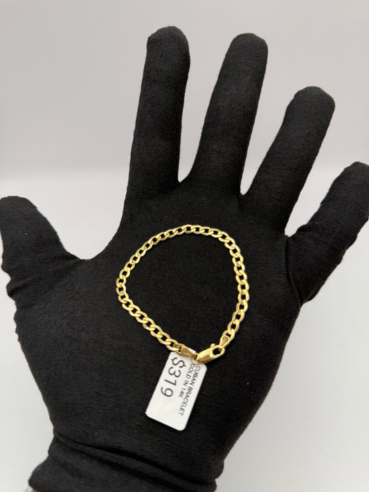 CUBAN BRACELET GOLD IN 14K
