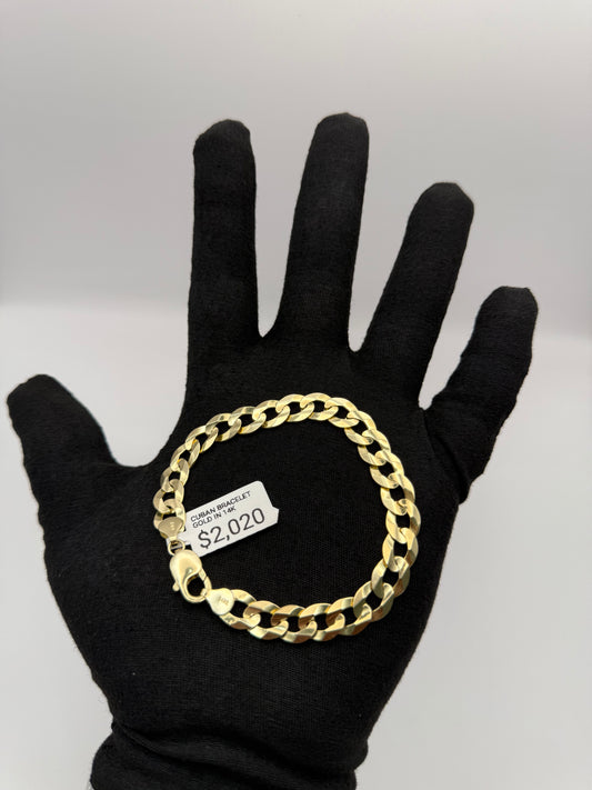 CUBAN BRACELET GOLD IN 14K