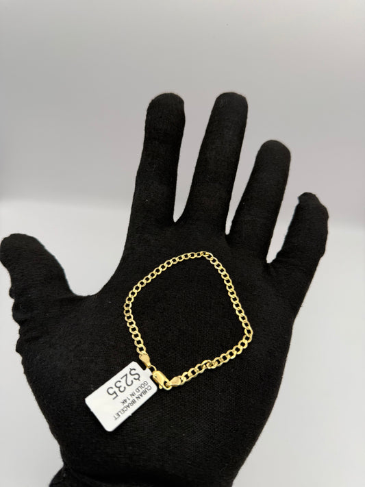 CUBAN BRACELET GOLD IN 14K