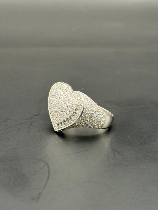 RING OF HEART WHITE IN 14K GOLD