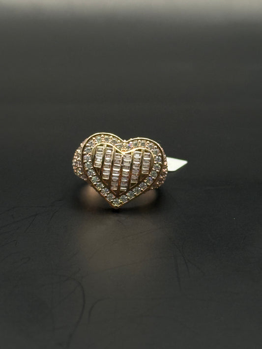 RING HEART SHAPED IN 14K GOLD