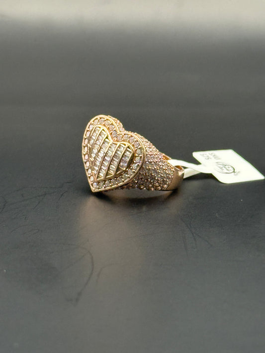 RING HEART SHAPED IN 14K GOLD