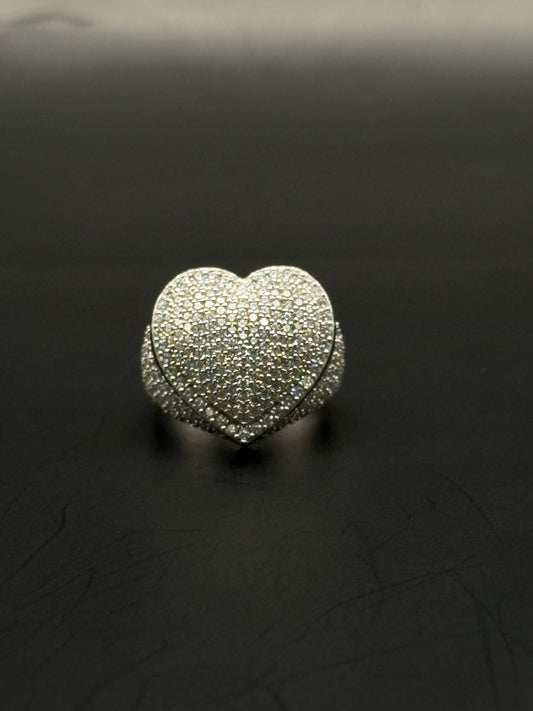 RING BRILLIANT HEART IN 14K WHITE GOLD