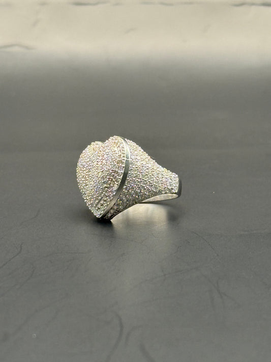 RING BRILLIANT HEART IN 14K WHITE GOLD