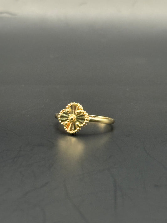 ANILLO TREBOL EN ORO 14K