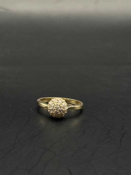 RING ROUNDED BRILLIANT IN 14K GOLD