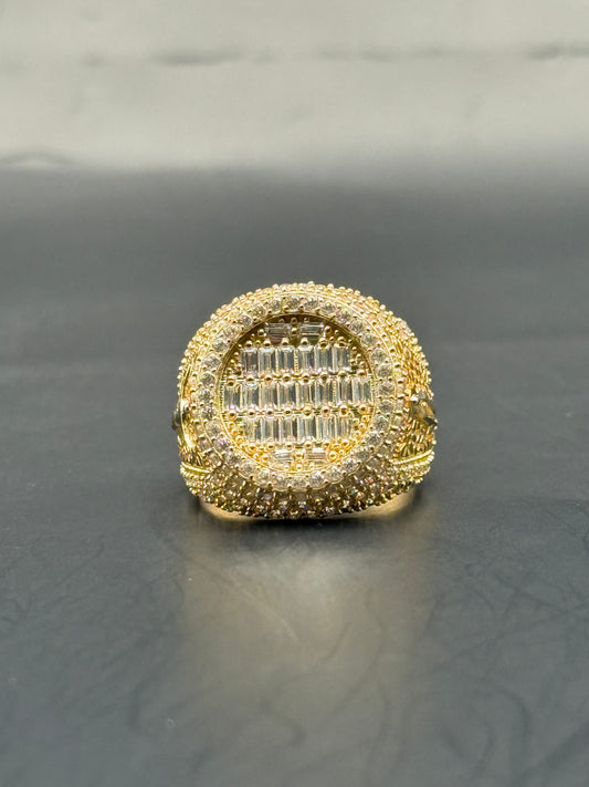 RING ICED MEN’S  RING IN 14K GOLD