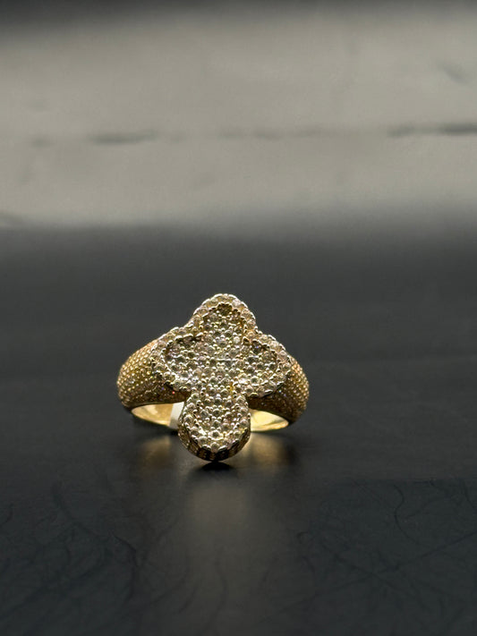 ANILLO CRUZ EN ORO 14K