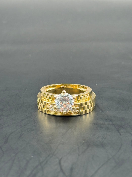 DUO OF WEDDING RINGS IN 14K GOLD